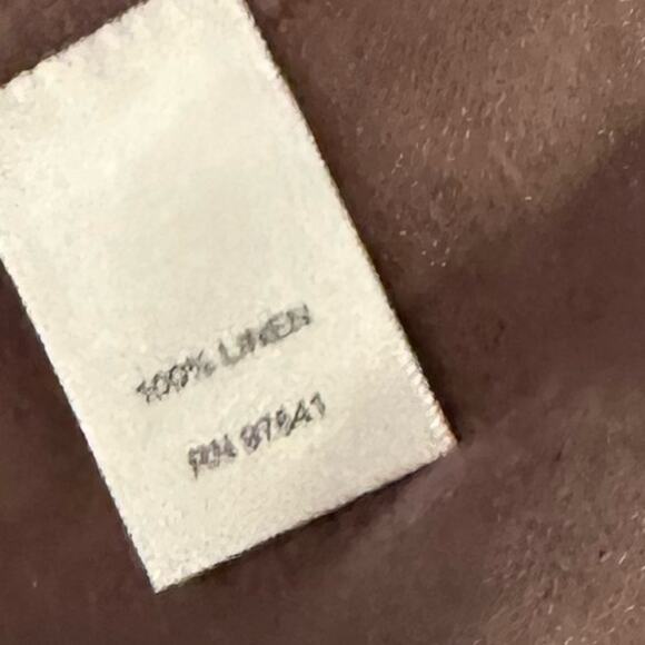 J. Jill Skirt Multi-Panels Brown A-line 100% Linen Skirt Hidden Zipper Size SP - Picture 4 of 5